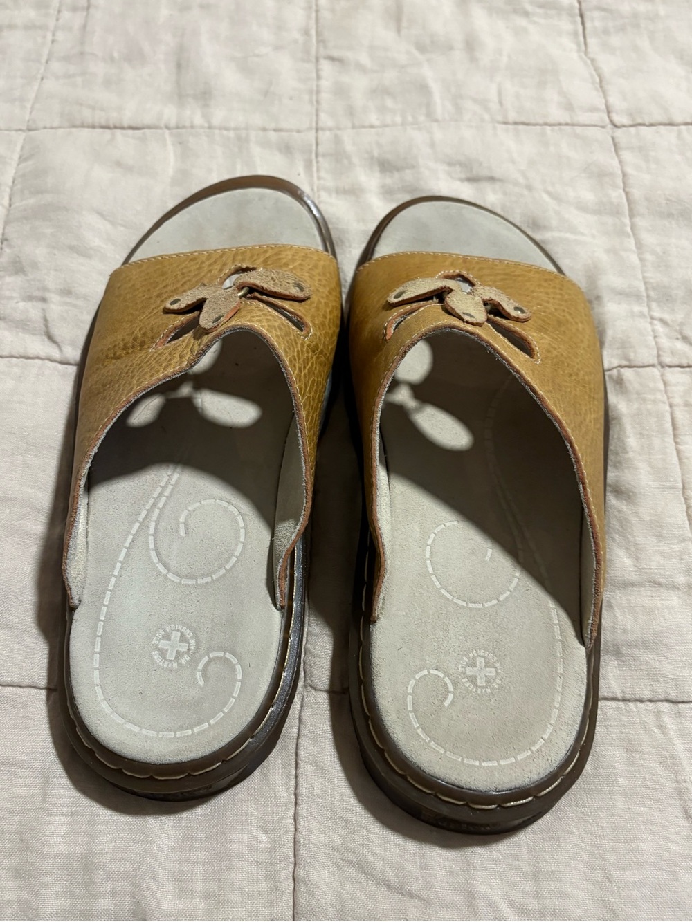 Dr. Martens Tan Floral Cutout Slide Mules - Picture 5 of 5